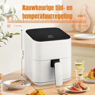 RVV® Mini Airfryer - Heteluchtfriteuse 2,5 L Wit