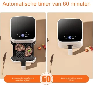 RVV® Mini Airfryer - Heteluchtfriteuse 2,5 L Wit