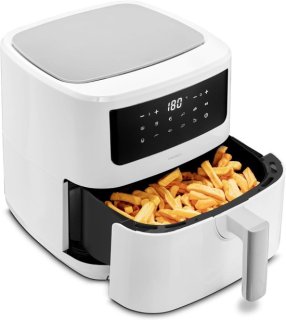 Compact, krachtig en oliearm: de RVV® Mini Airfryer in het wit