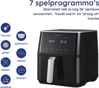 Safecourt Kitchen Airfryer XL 5L Zwart