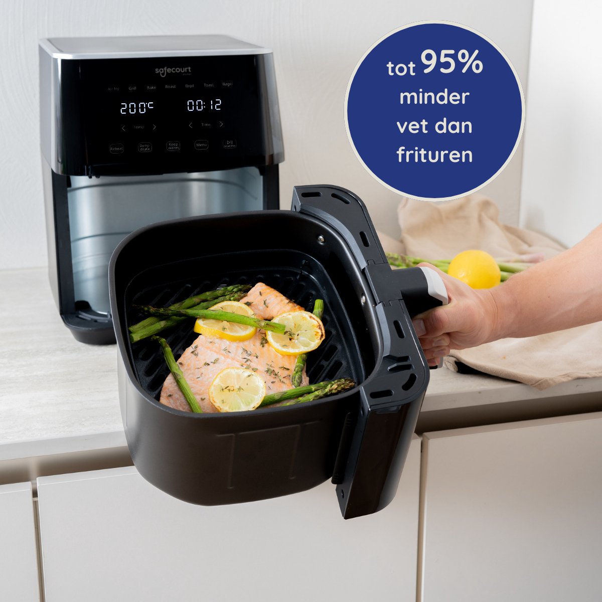 Safecourt Kitchen Airfryer XXL 7L Zwart
