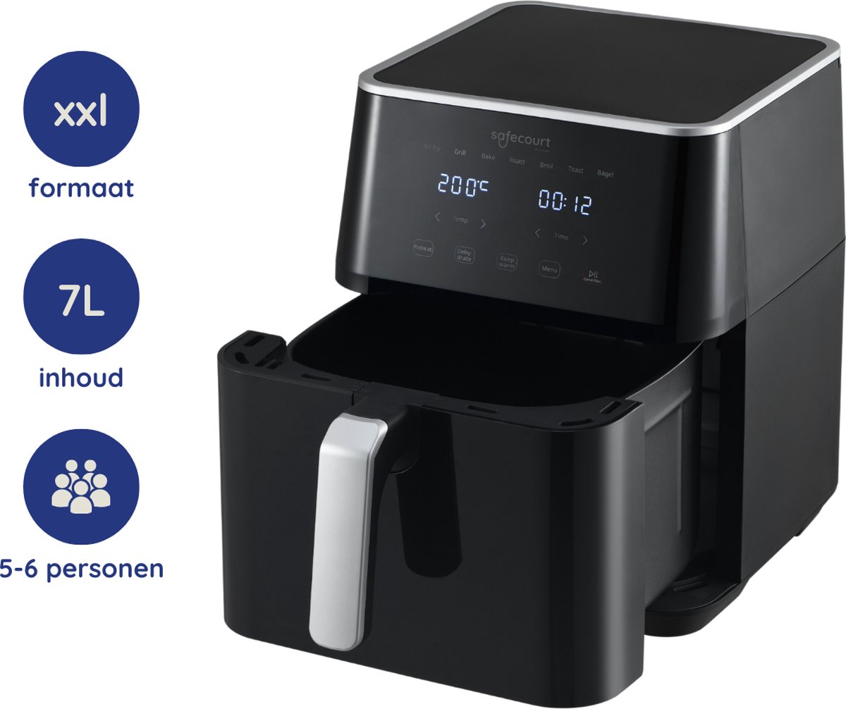 Safecourt Kitchen Airfryer XXL 7L Zwart