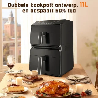 Saikefy Airfryer XXL Double Stack
