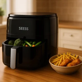 SEESS Smartfryer XL Airfryer - Dubbele Mand