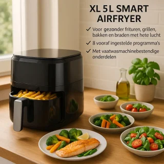 SEESS Smartfryer XL Airfryer - Dubbele Mand