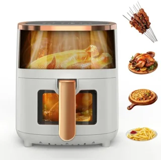 ShopWizz Airfryer 6L - Wit & Rosegoud