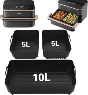 Siliconen bakvormen voor Airfryer 10L - 3 stuks
