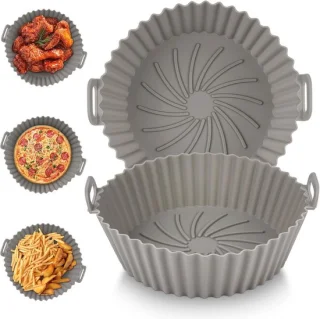 Siliconen pot voor luchtfriteuse - 2 stuks 16,5 cm
