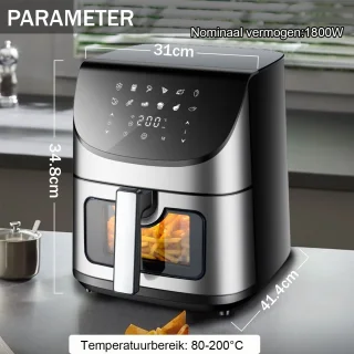 Sinaopus 8001-8L Digitale Airfryer XXL