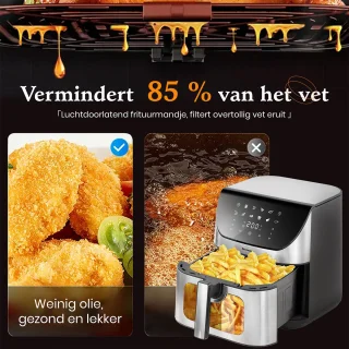 Sinaopus 8001-9L Digitale Airfryer XXL Heteluchtfriteuse