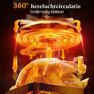 Sinaopus 8001-9L Digitale Airfryer XXL Heteluchtfriteuse