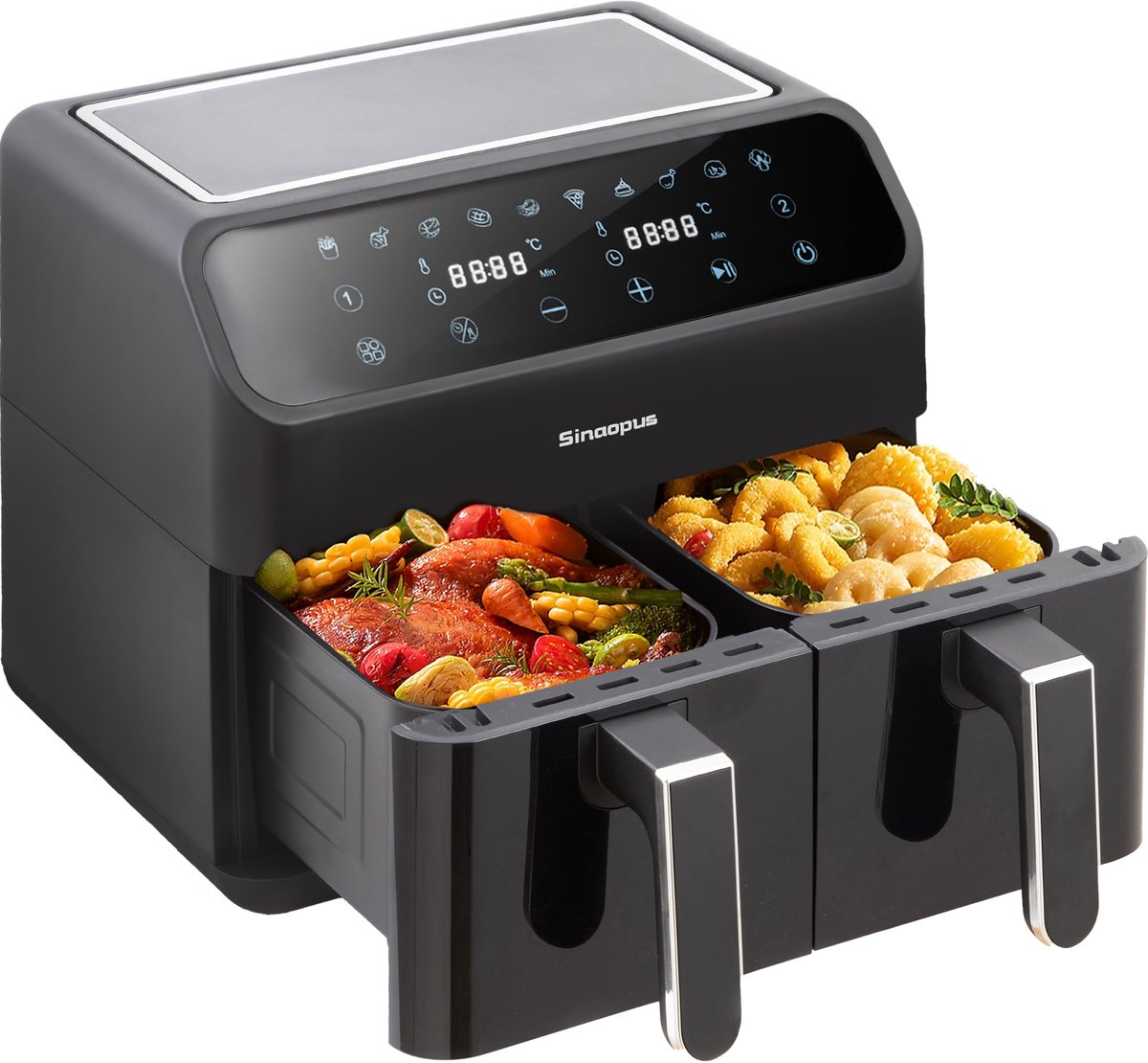 De Sinaopus 901 Airfryer XXL 10L Digitale Heteluchtfriteuse in één oogopslag