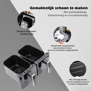 Sinaopus 901 Airfryer XXL 10L Digitale Heteluchtfriteuse