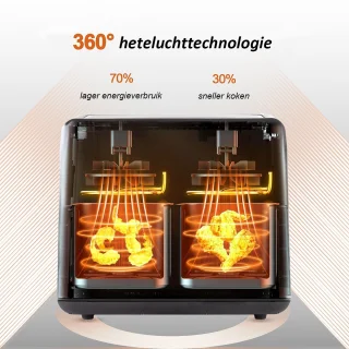 Sinaopus 901 Airfryer XXL 10L Digitale Heteluchtfriteuse
