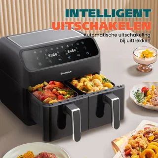 Sinaopus 901 Digitale Airfryer XL 8L DualMand