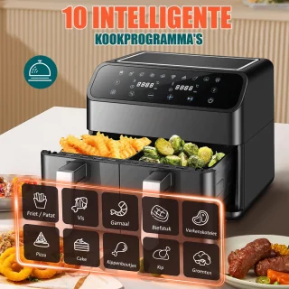 Sinaopus 901 Digitale Airfryer XL 8L DualMand
