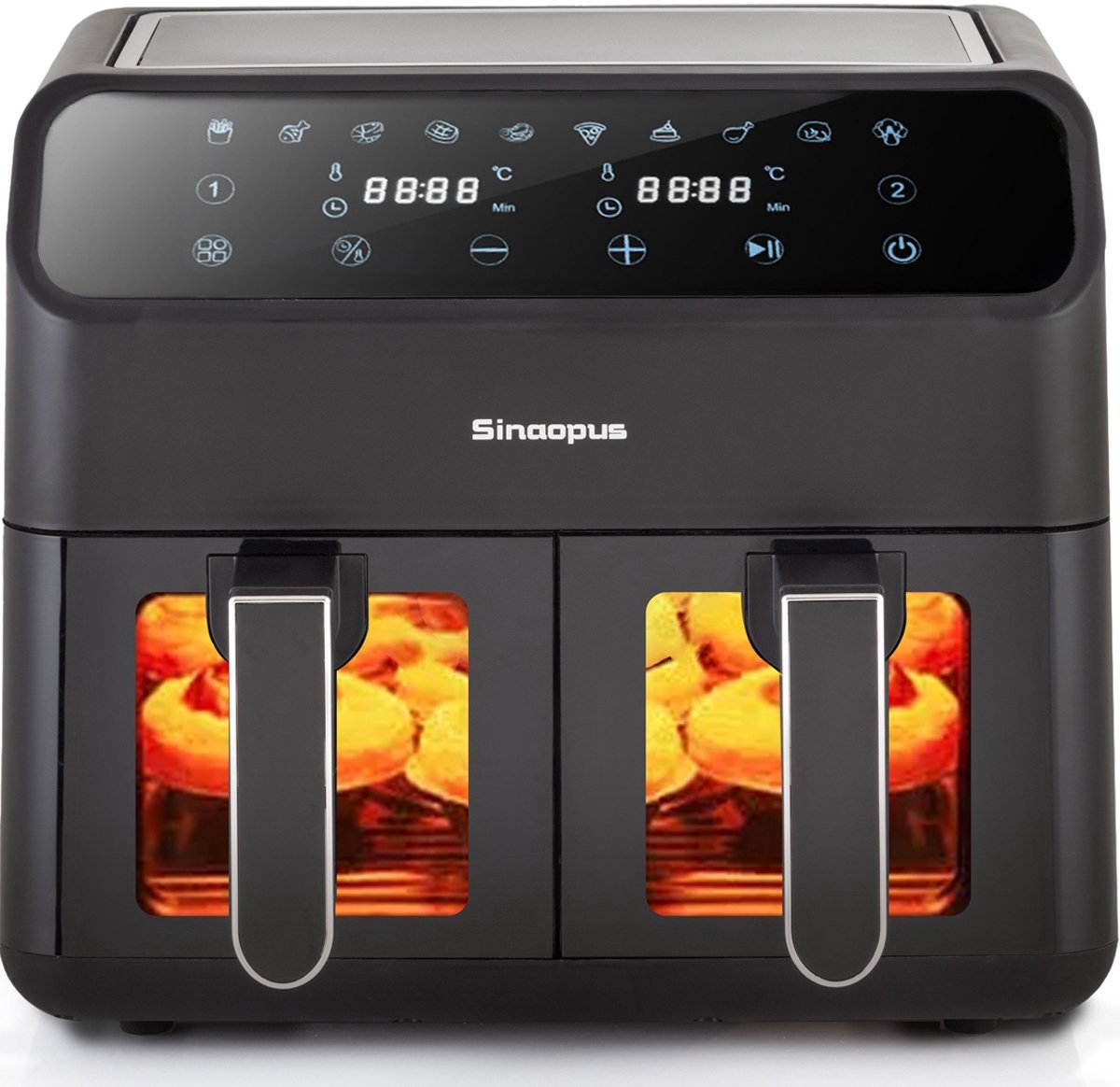 Sinaopus 901 Digitale Airfryer XXL 11L met Dubbele Mand