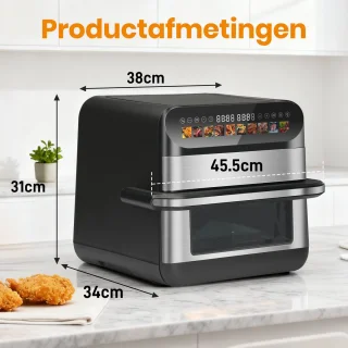 Sinaopus 922 Digitale Airfryer XXL 10L Dubbele mand
