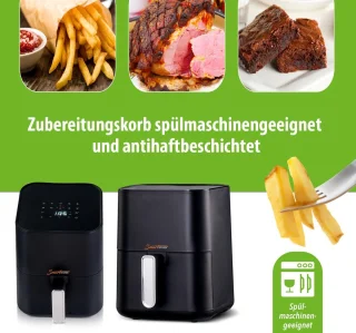 Smart Kitchen Heteluchtfriteuse 3,3 L Mini Airfryer