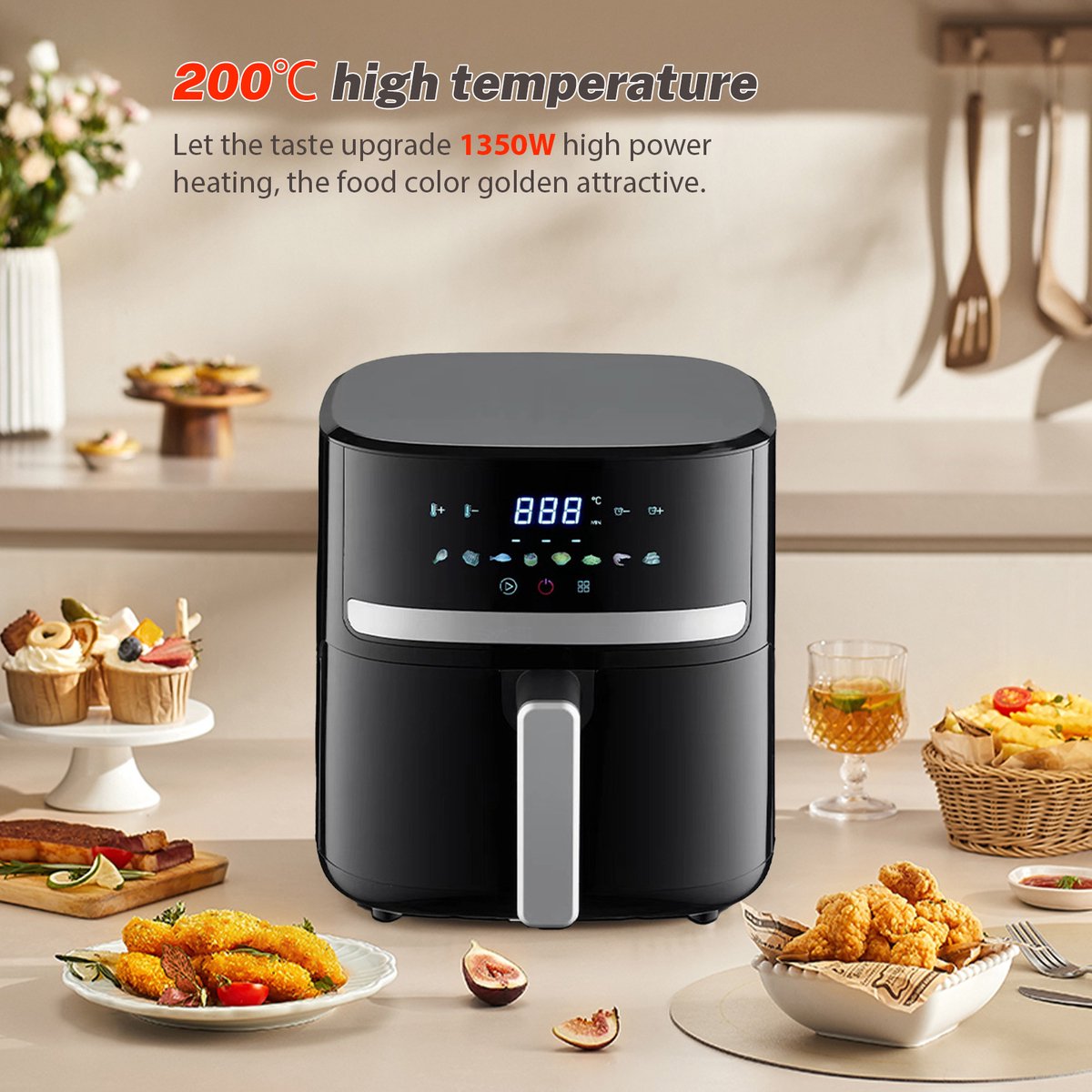 Smart Multi-Air Fryer 1400W EU Version Black