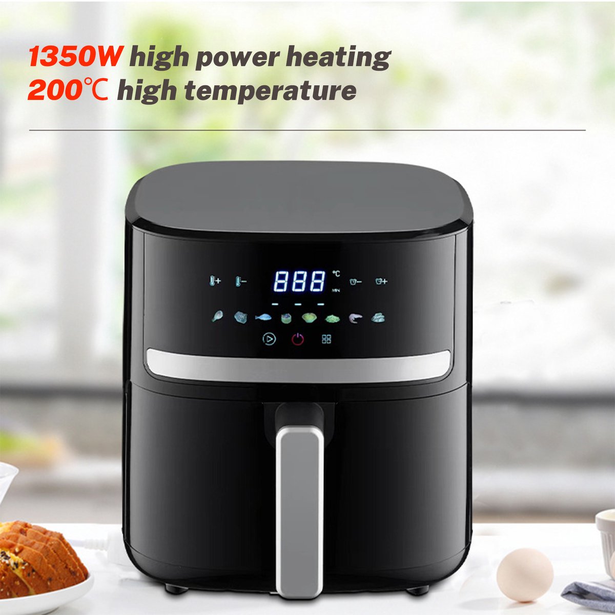 Smart Multi-Air Fryer 1400W EU Version Black