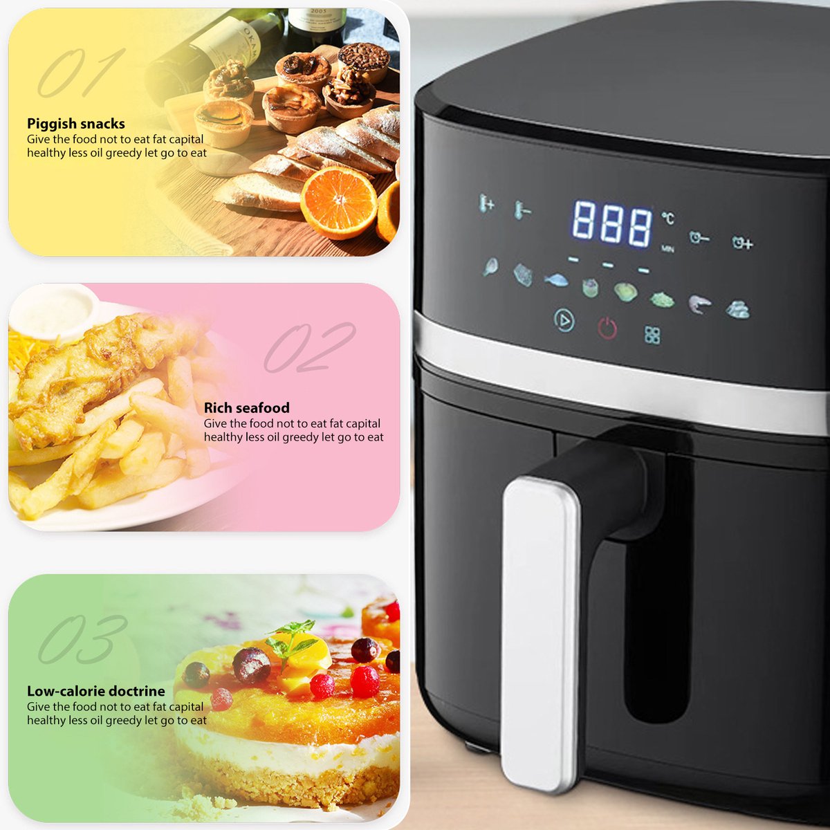 Smart Multi-Air Fryer 1400W EU Version Black