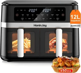 SnelShoppen airfryer dubbele mand 12l