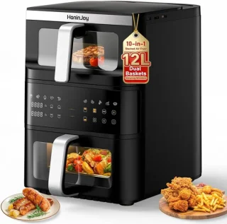 SnelShoppen airfryer met dubbele mand 4L + 8L