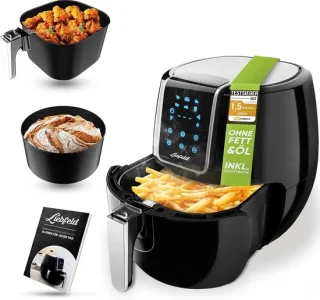 SnelShoppen - Heteluchtfriteuse set 1800 W met broodmand