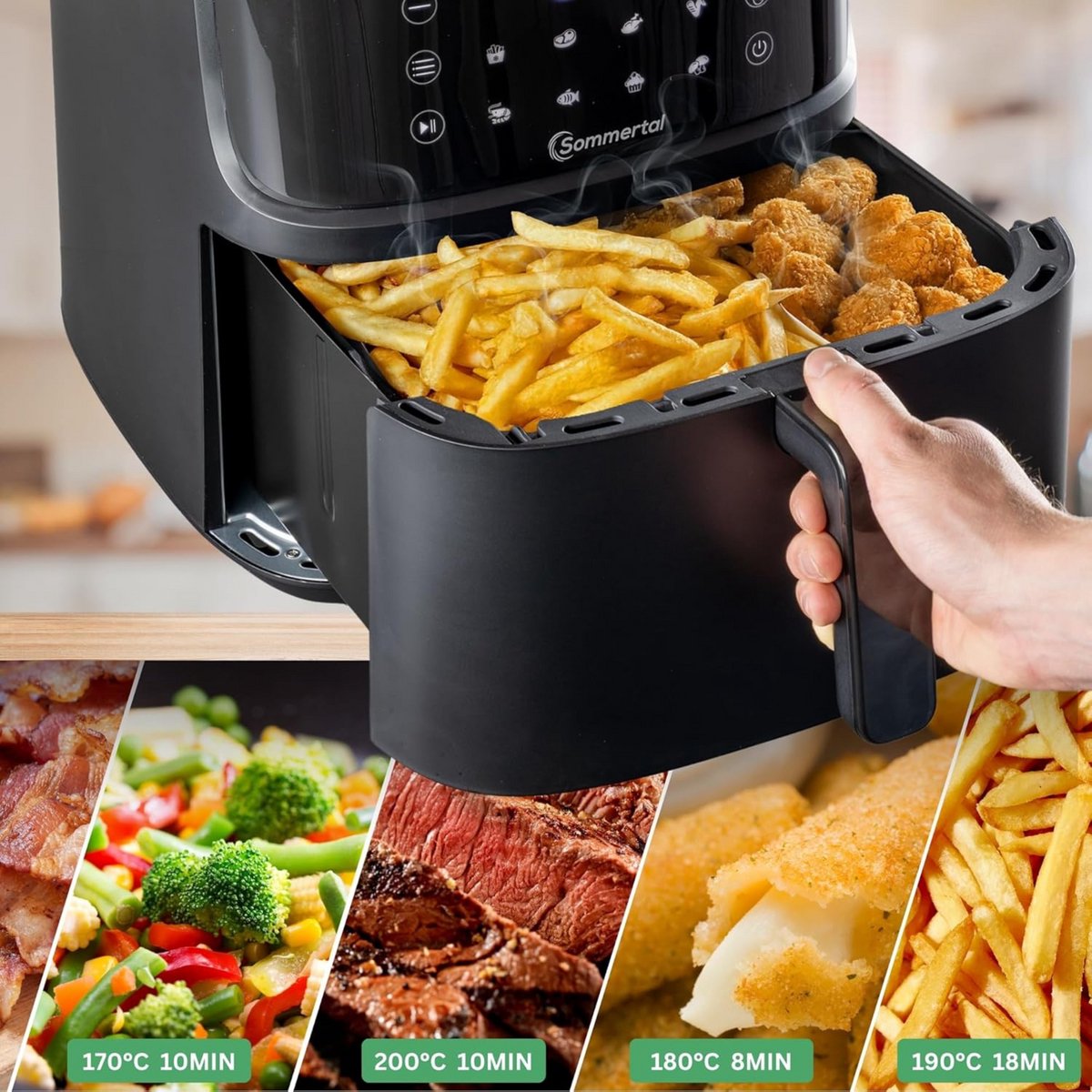 Sommertal Airfryer HF760 7,6L XXL