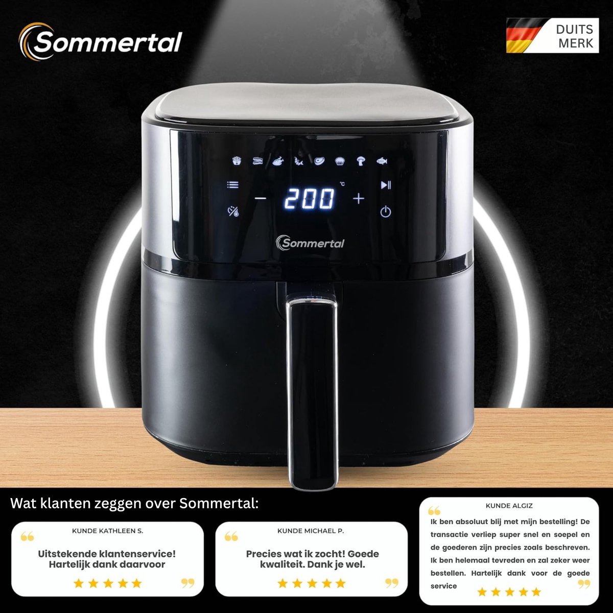 Wat vinden we goed aan de Sommertal Heteluchtfriteuse HF570 5,7L XXL