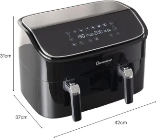 Sommertal HF DUAL 900 dubbele kamer heteluchtfriteuse 9L digitaal