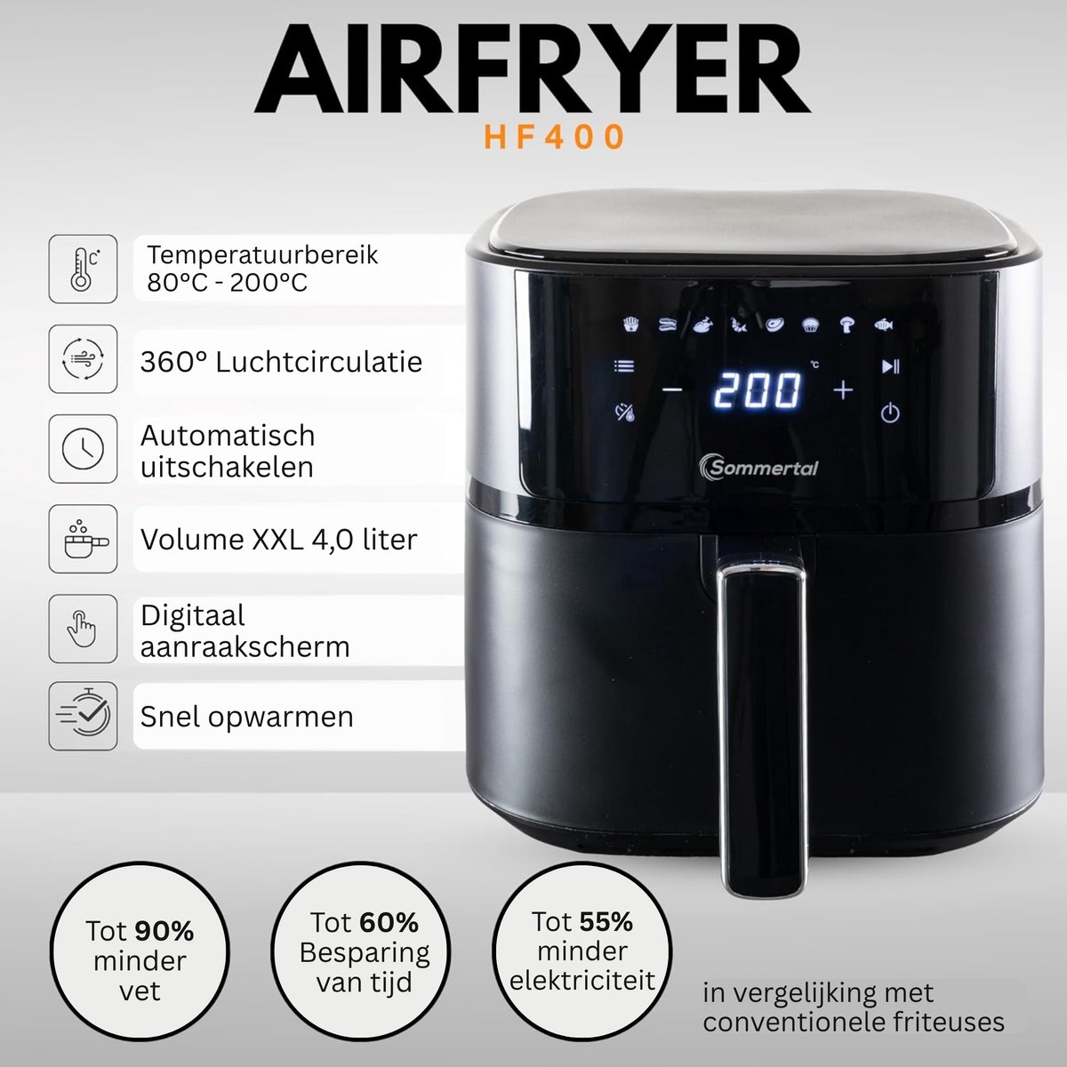 Sommertal HF400 XXL Airfryer 4,0 L