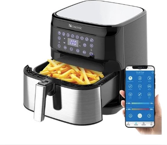 Stemily Airfryer 5.5L met LED-scherm en App bediening