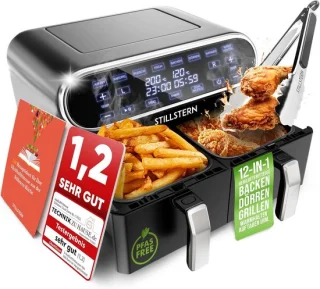 Stillstern Dual Zone Airfryer XXL 8L Heteluchtfriteuse 2-kamer DE-versie