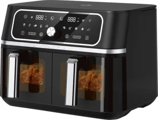 Swiss Haus AF2309 Dual Airfryer 9L Heteluchtfriteuse Zwart