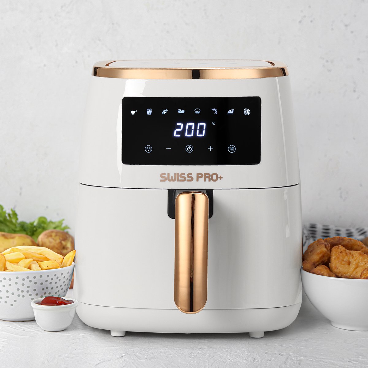 Swiss Pro+ Airfryer SP-AF6.5L.WG 6.5L Gold