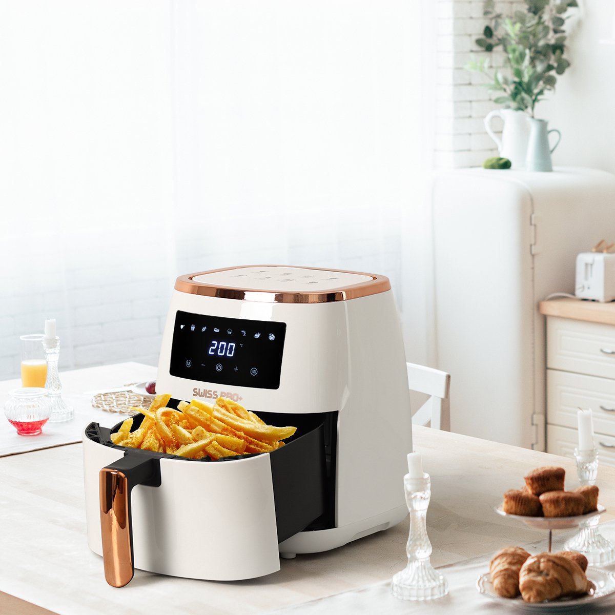Swiss Pro+ Airfryer SP-AF6.5L.WG 6.5L Gold