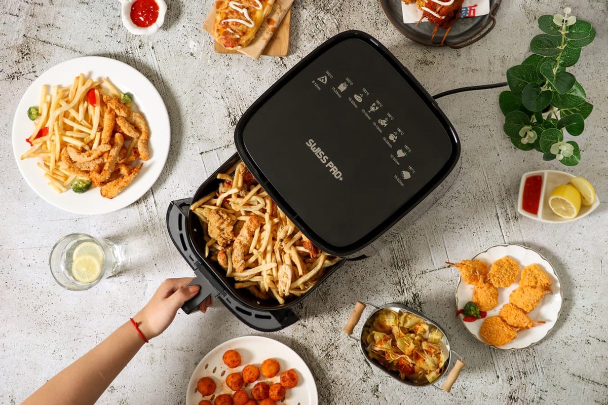 Swiss Pro+ SP-AF1450 Airfryer XXXL 5L Zwart