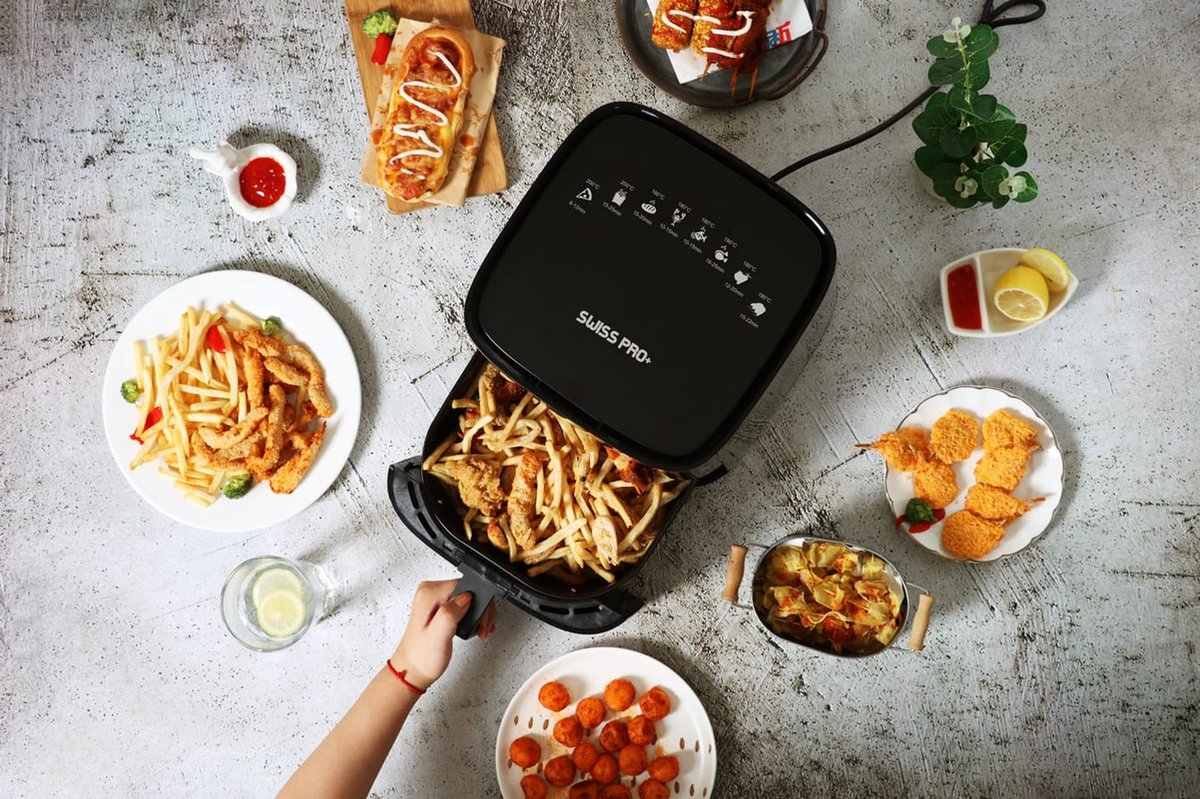 Swiss Pro+ SP-AF1450 Airfryer XXXL 5L Zwart