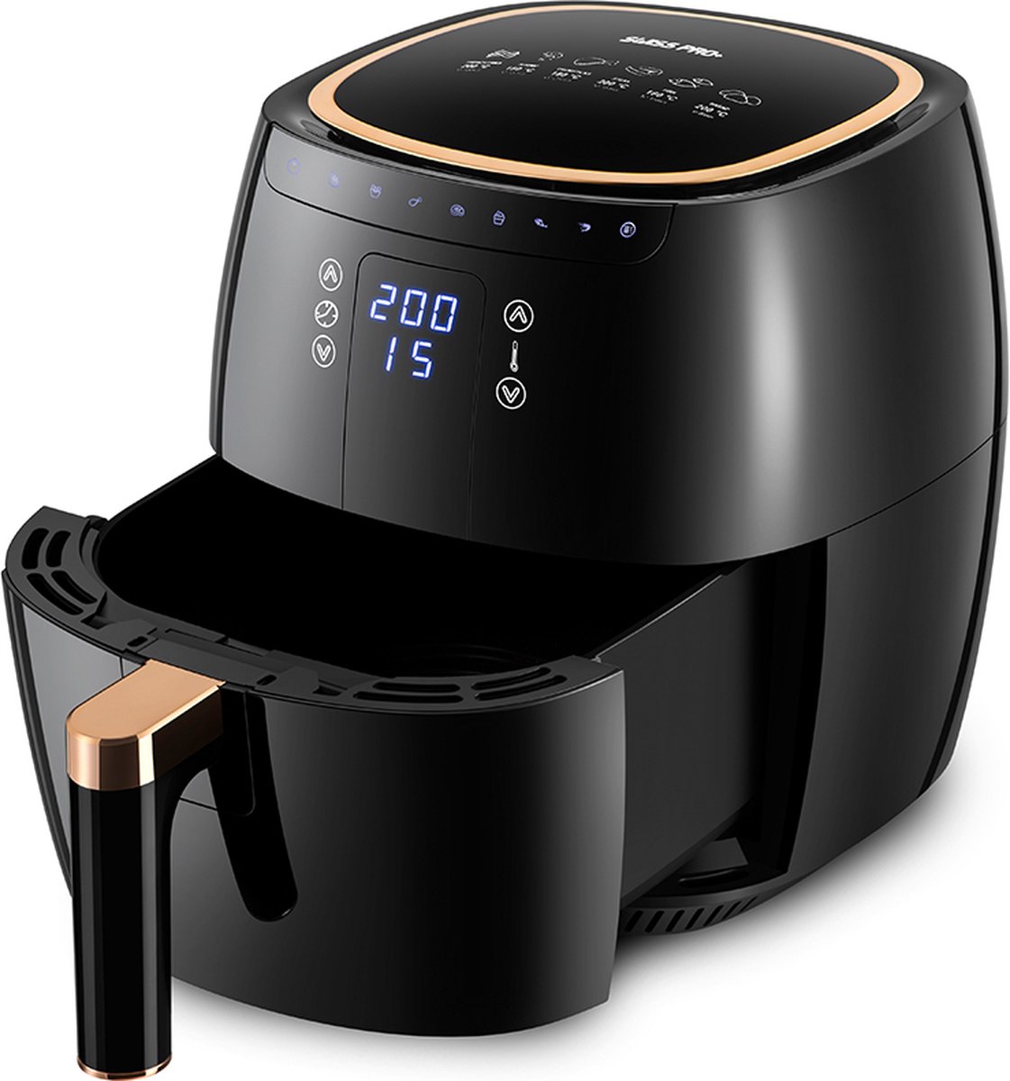 De Swiss Pro+ SP-DAF7LB Airfryer XXXL 7L Piano Black in één oogopslag