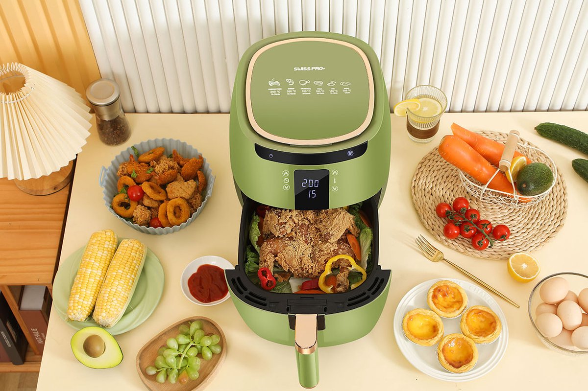 Swiss Pro+ SP-DAF7LG Airfryer 7L Groen
