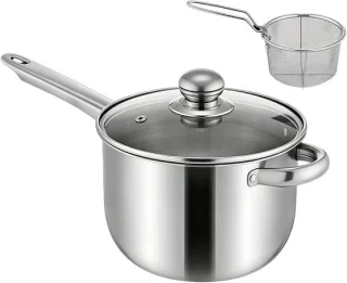 Tafelfriteuse klein 38 cm zilver