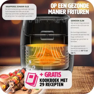 tectake Airfryer HF-3019TS-D Yaiza
