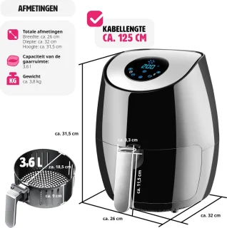 tectake Airfryer HF-568TS Mitch