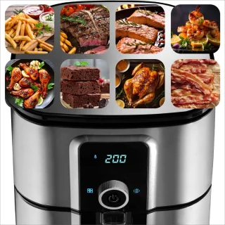 tectake Airfryer XXL 10,2L Zilver
