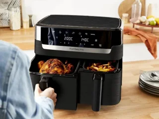 Tefal Dual Easy Fry Essential EY901N10 Airfryer zwart 8,3L