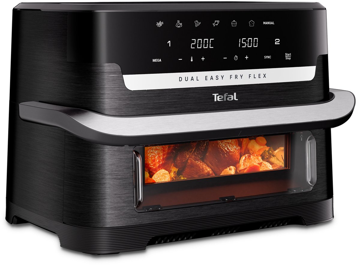 Wat vinden we goed aan de Tefal Dual Easy Fry Flex EY9228 Airfryer 9L