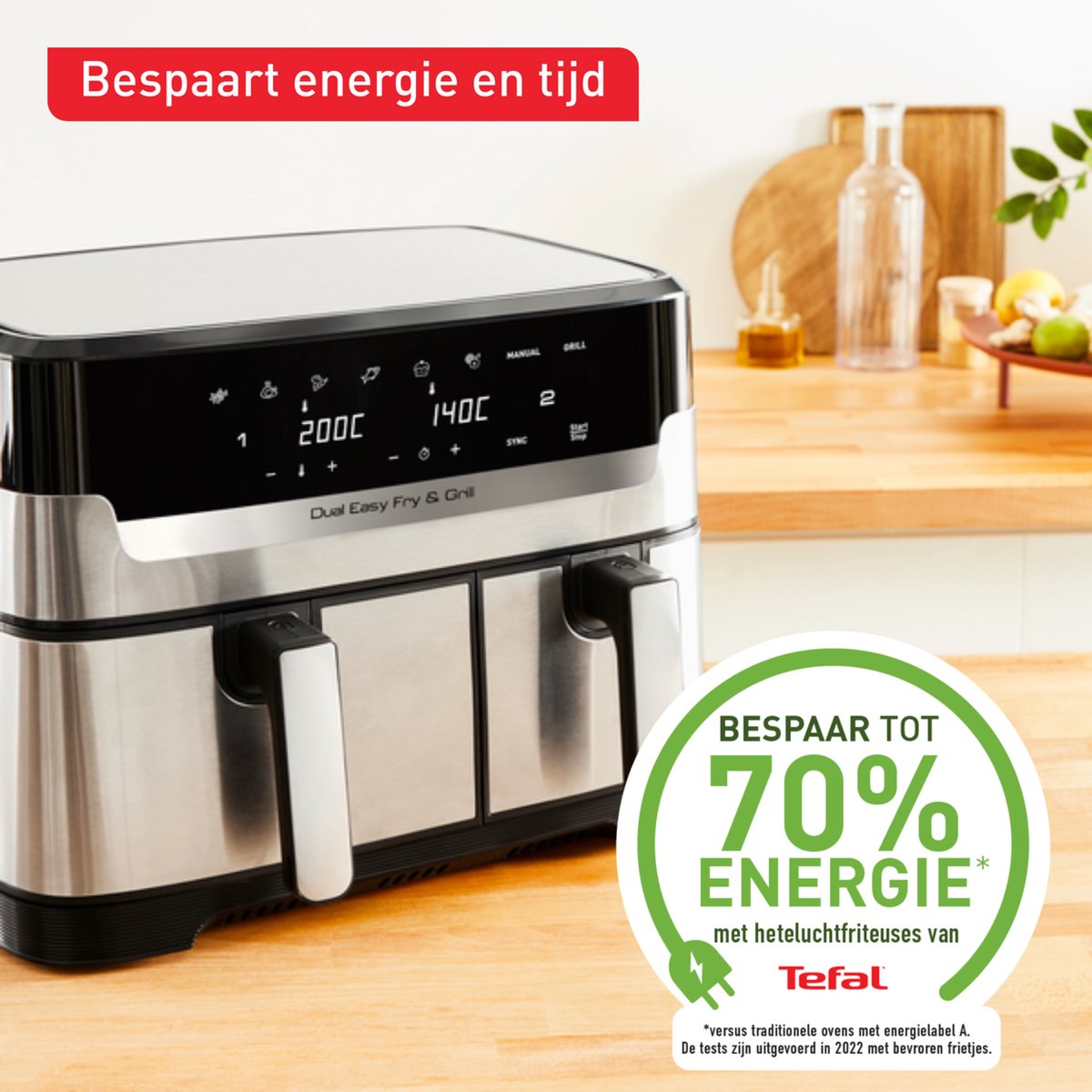 Wat vinden we goed aan de Tefal Dual Easy Fry & Grill EY905D Heteluchtfriteuse XXL RVS
