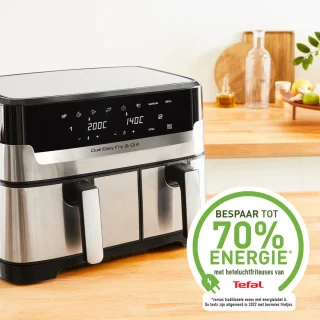 Tefal Dual Easy Fry & Grill EY905D Heteluchtfriteuse XXL RVS